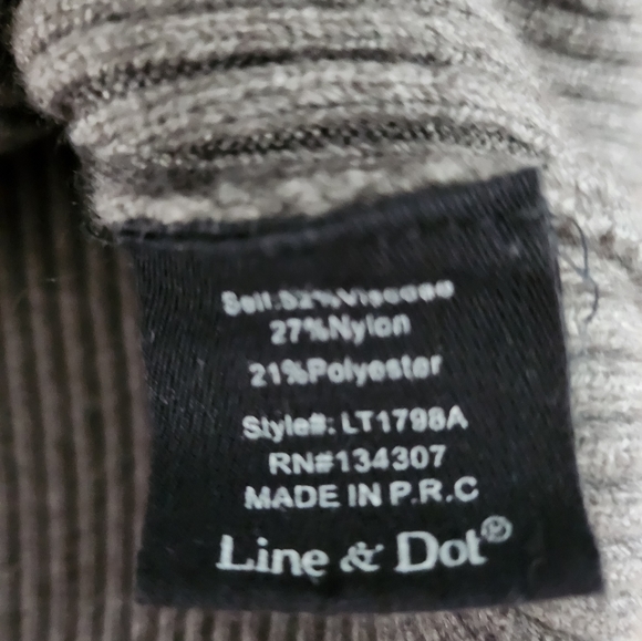 Revolve Line+Dot Lea Grommet Corset Style Lace Up Gray Sweater Small LT1798A - Picture 9 of 9